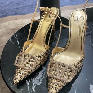 Valentino limited edition sling back pumps